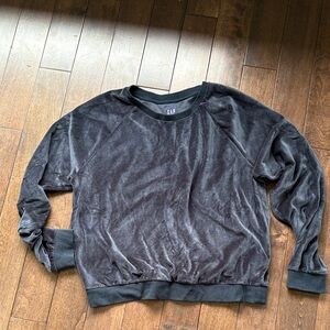 GAP  women’s navy Velvet Crewneck Sweater